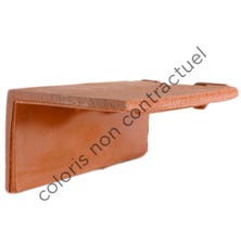 Teja de remate con rabat izquierdo con reborde Beauvoise (4,1 por ml) Ardesia