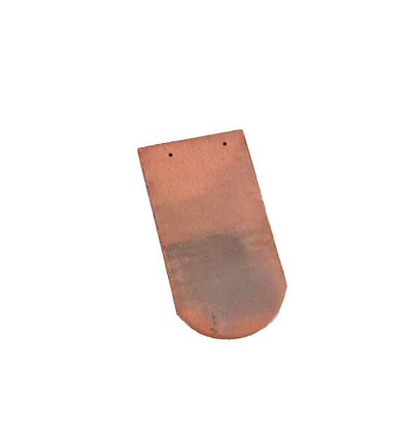 Teja corta Ecaille de cumbrera 16x38 Doyet (L:320 mm) Rouge Patiné main product photo